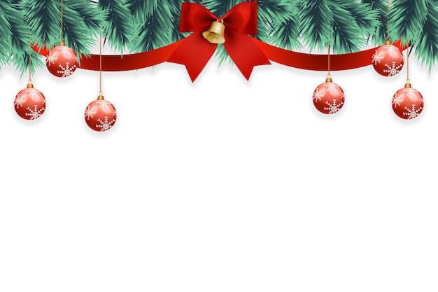 Free PSD christmas branches border design