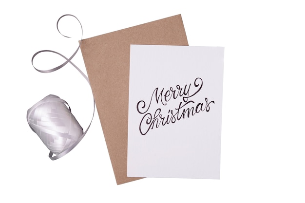 Free PSD christmas card isolated