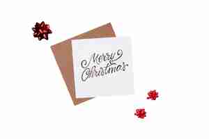 Free PSD christmas card isolated