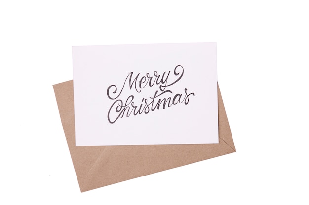 Christmas card isolated