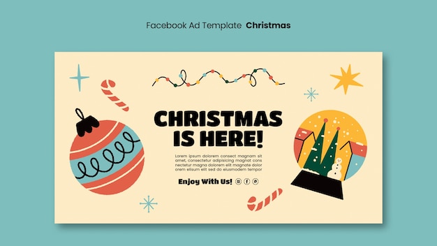 Free PSD christmas celebration facebook template