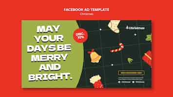 Free PSD christmas celebration facebook template