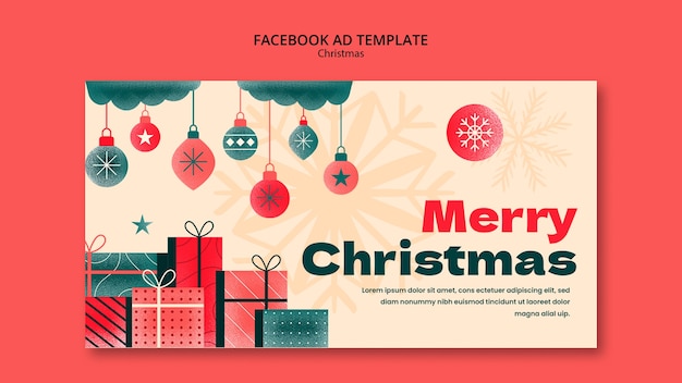 무료 PSD 크리스마스 축하 페이스북 템플릿
