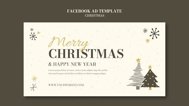 Free PSD christmas celebration facebook template