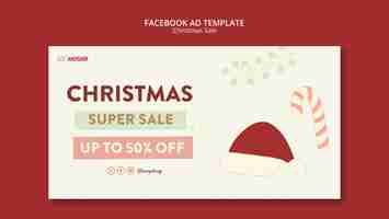 無料PSD クリスマス フェイスブック テンプレート