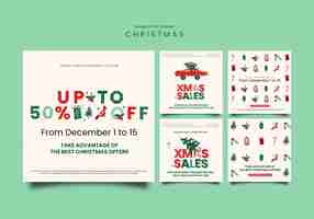 Free PSD christmas celebration instagram posts