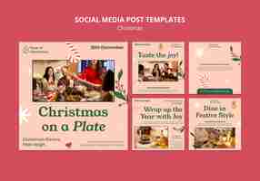 Free PSD christmas celebration instagram posts