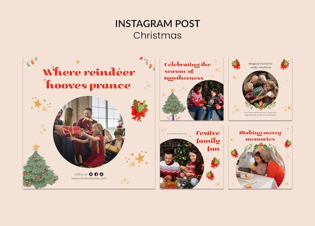 Post su Instagram per festeggiare il Natale