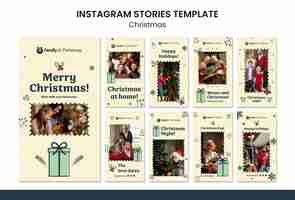 Free PSD christmas celebration instagram stories