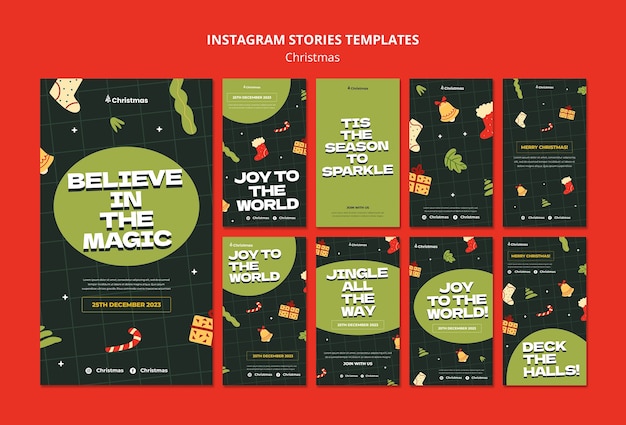 Free PSD christmas celebration instagram stories