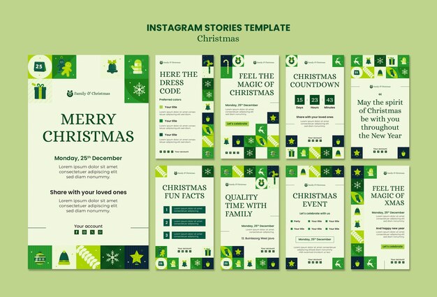 Free PSD christmas celebration  instagram stories