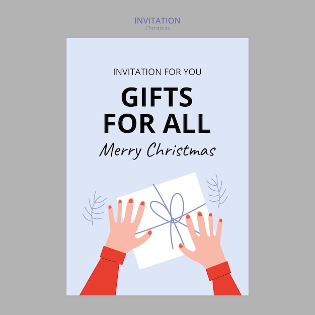 Christmas celebration invitation template