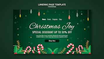 Free PSD christmas celebration landing page template