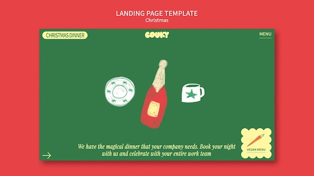 Christmas celebration landing page template