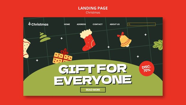 christmas celebration landing page  template