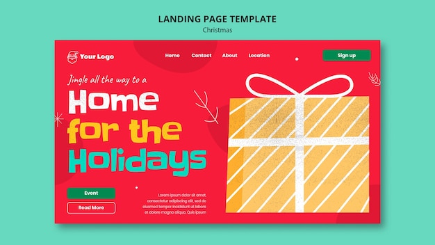 Christmas celebration landing page template