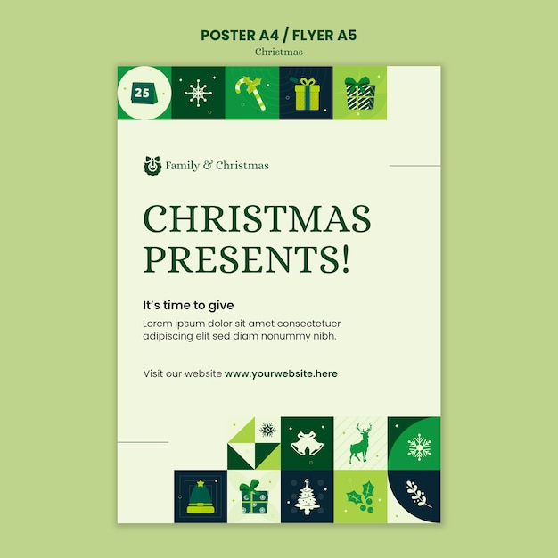 Free PSD christmas celebration poster template