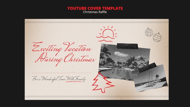 Free PSD christmas celebration youtube cover template