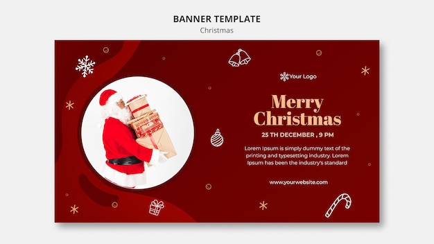 Christmas concept banner template