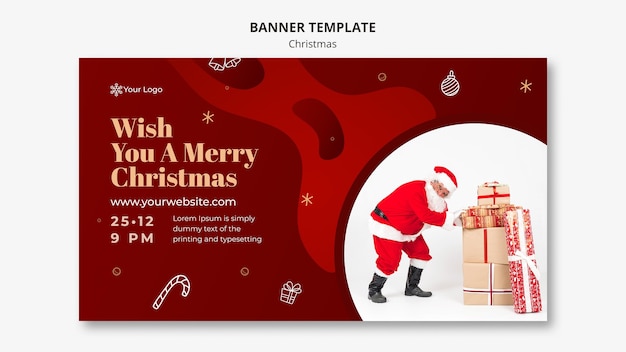 Christmas concept banner template