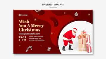 Free PSD christmas concept banner template