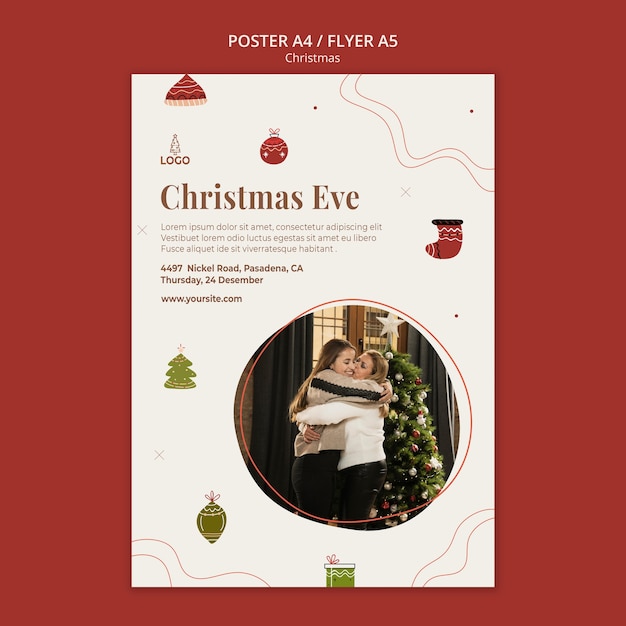 Christmas concept flyer template