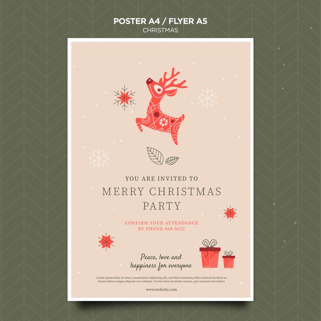 christmas concept flyer template