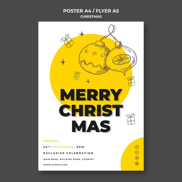 Christmas concept flyer template