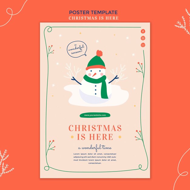 Christmas concept poster template