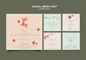 Free PSD christmas concept social media post template