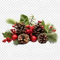 Free PSD christmas decor isolated on transparent background