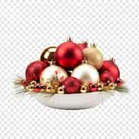 Free PSD christmas decor isolated on transparent background