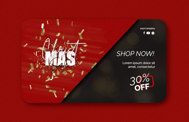 Free PSD christmas discount voucher