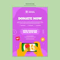 Free PSD christmas food drive template design