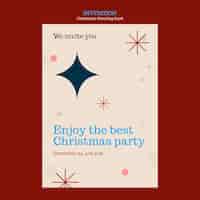 Free PSD christmas greeting card invitation template