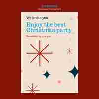 Free PSD christmas greeting card invitation