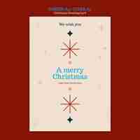 Free PSD christmas greeting card poster template