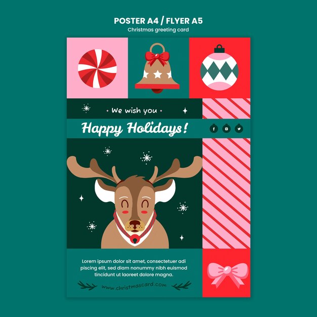 christmas greeting card poster