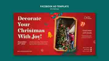 Free PSD christmas holiday facebook template