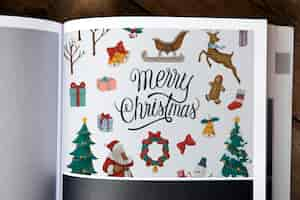 Free PSD christmas holiday greeting design mockup