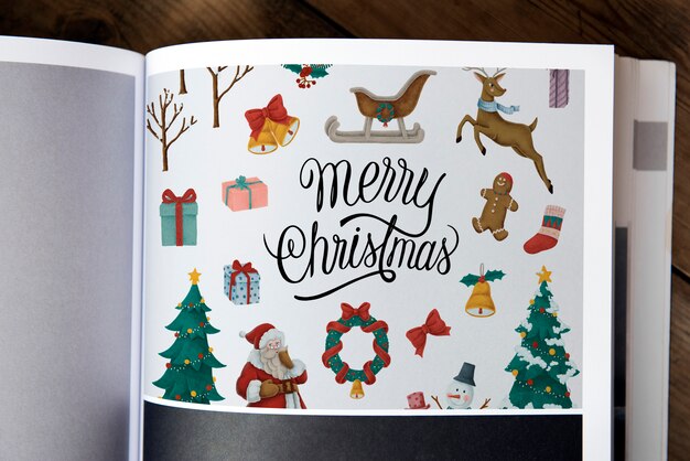 Christmas holiday greeting design mockup