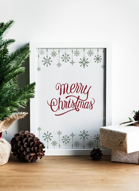 Christmas holiday greeting design mockup