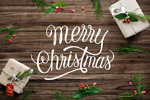 Christmas holiday greeting design mockup