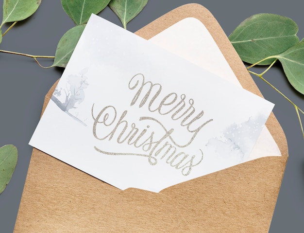 Christmas holiday greeting design mockup