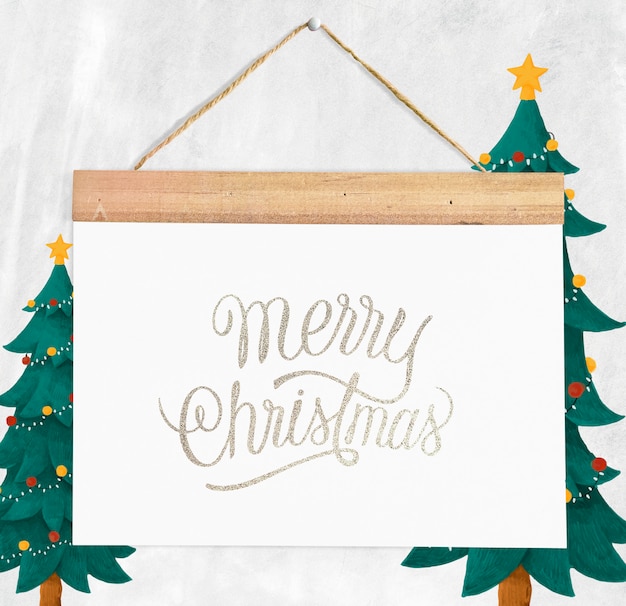 Christmas holiday greeting design mockup