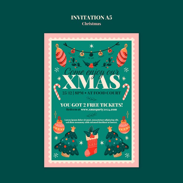 Christmas invitation template design
