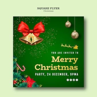 Christmas party flyer template