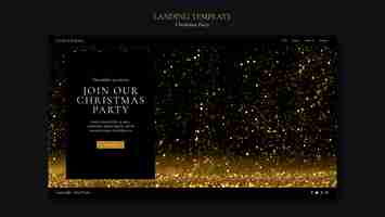 Free PSD christmas party landing page template