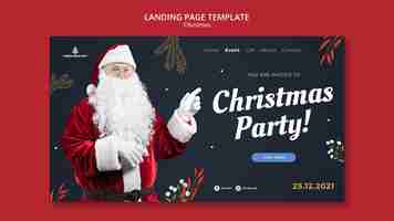 Free PSD christmas party landing page