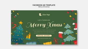 christmas party social media promo template